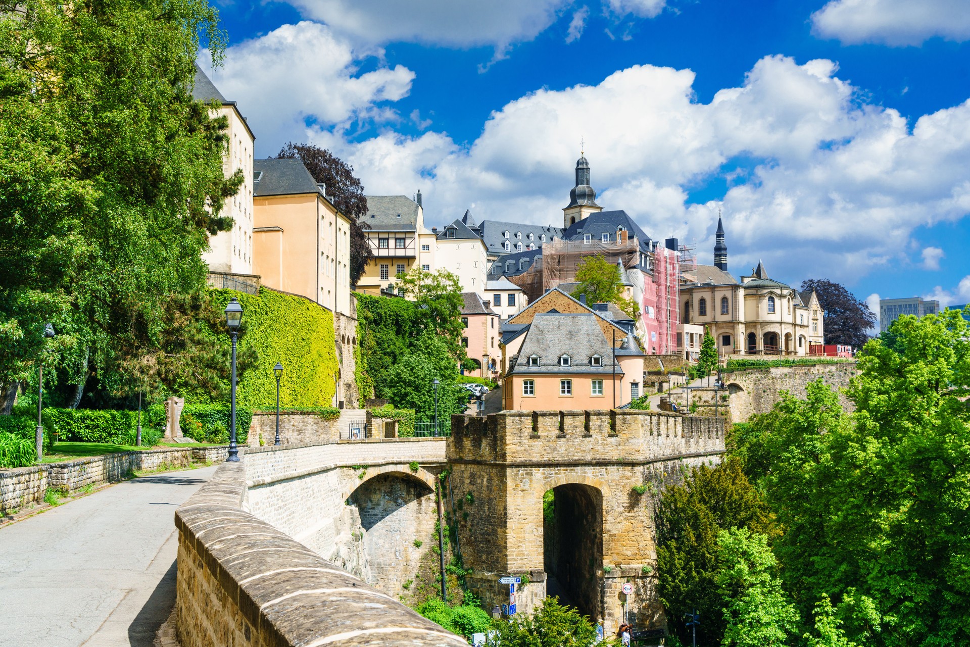 Luxembourg old town view in summer